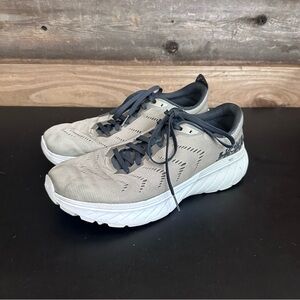 Hoka One One Mens Mach 2 Gray Taupe Running Shoes Size 9 Athleisure Gym Sneakers